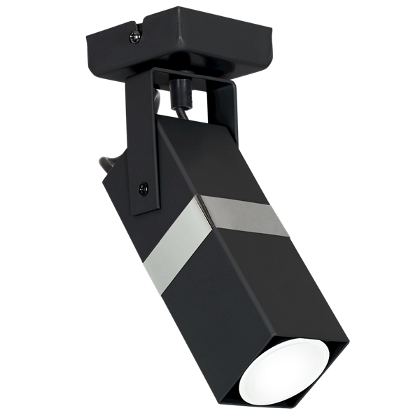 Nowoczesny kinkiet spot VIDAR BLACK/CHROME 1xGU10 MLP6285