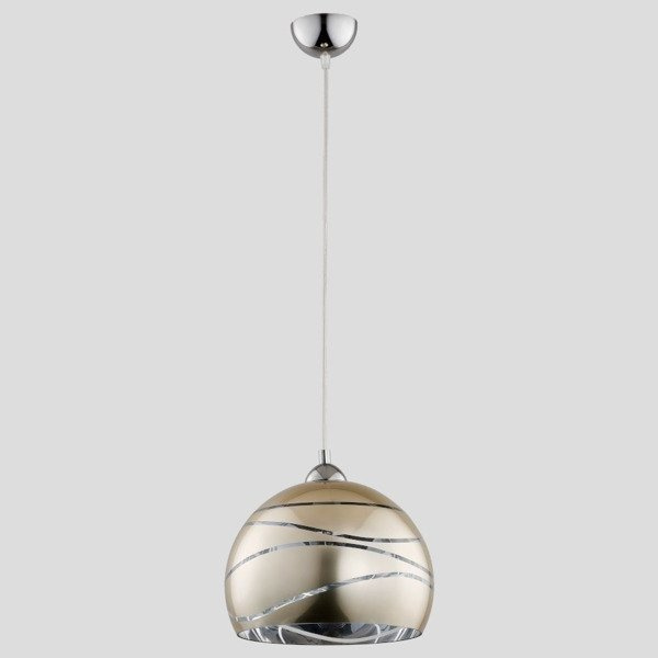 Lampa wisząca zwis NARVI srebrna śr. 30cm