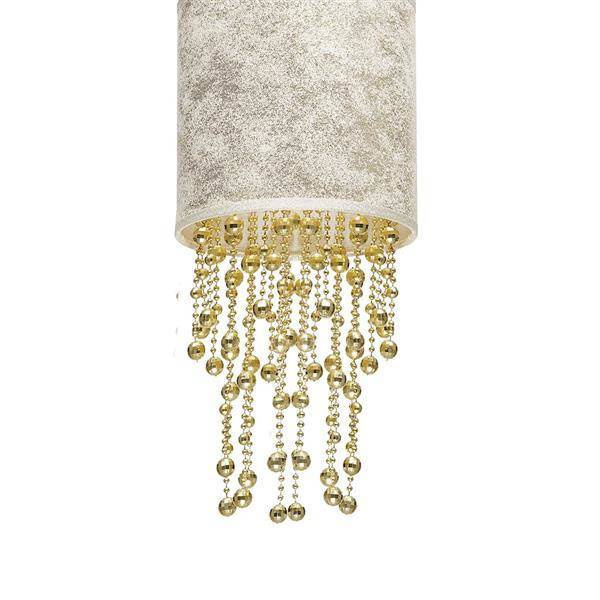 Nowoczesna lampa wisząca ALMERIA WHITE/GOLD 1xE27 MLP6444