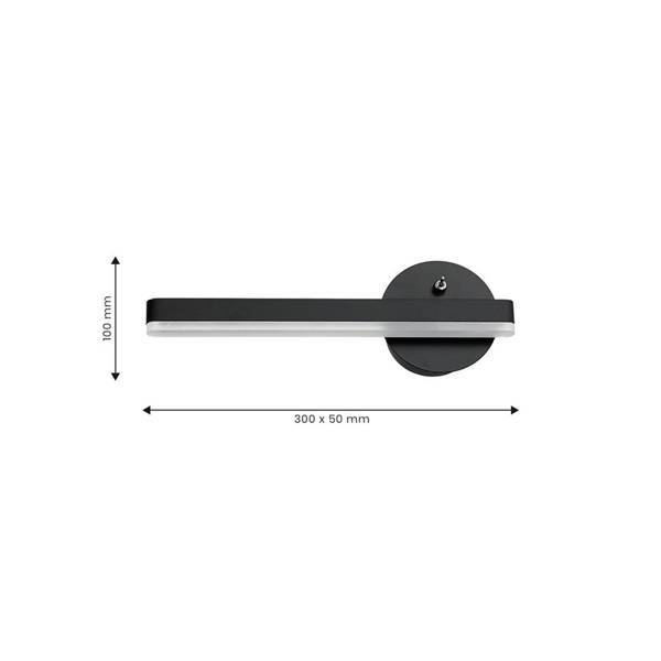 kinkiet SYDNEY 6W LED BLACK lewy