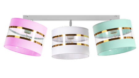 Kolorowa lampa do pokoju dziecka Vire 3 Listwa