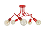 Lampa sufitowa do pokoju dziecięcego czerwona loft Luna 5