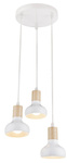 Lampa sufitowa wisząca biała na talerzu 3x40W Puerto Candellux 33-62635