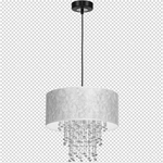 Nowoczesna lampa wisząca ALMERIA SILVER/CHROME 1xE27 MLP6436