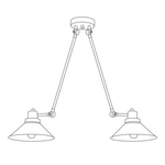 Lampa sufitowa na ramionach TECHNO II