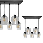 Nowoczesna lampa wisząca prostokąt SANTIAGO CLEAR MLP6615