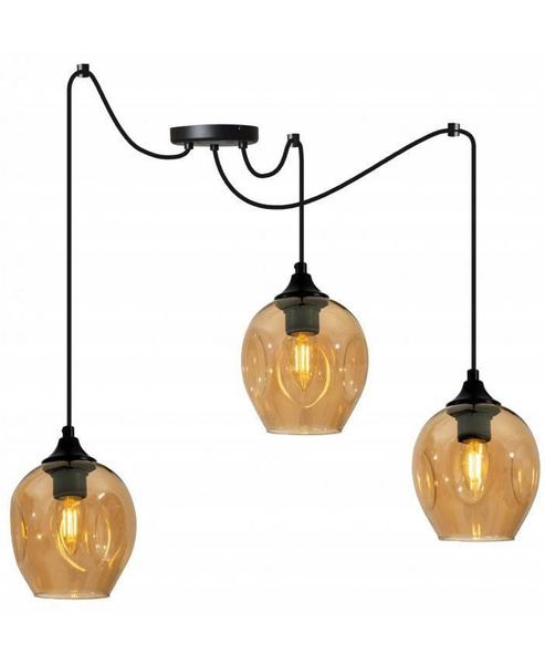 Lampa wisząca ze szklanymi kloszami nowoczesna typ Pająk 3xE27 Led 