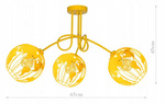 Lampa sufitowa do pokoju dziecięcego żółta Globus 3 punktowa 