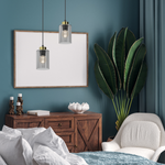 Lampa wisząca CHIC, MLP8383, czarny/złoty/dymiony, 1x60W E27