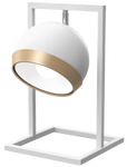 Lampa stołowa nowoczesna kula OVAL biały 40cm