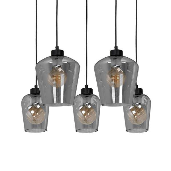 Nowoczesna lampa wisząca prostokąt SANTIAGO SMOKED MLP6616