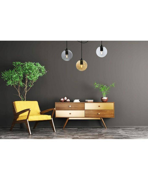 Industrialna lampa typu pająk szklane klosze kolory do wyboru