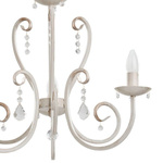 Żyrandol klasyczny świecznikowy WHITE śr. 52cm biały antyczny
