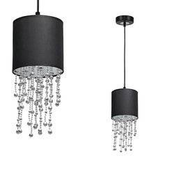 Nowoczesna lampa wisząca ALMERIA BLACK/SILVER 1xE27 MLP6429