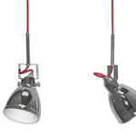 Lampa nad wyspę chrom AXE III czerwone
