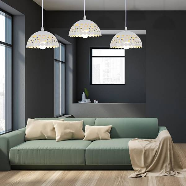 Lampa wisząca LISA , ML6139, biały/złoty, 3x60W E27