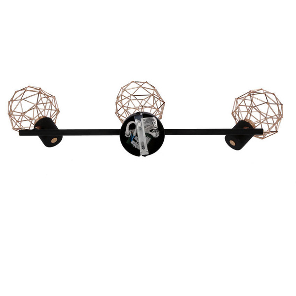 Lampa ścienna sufitowa listwa potrójna czarno-złota Acrobat Candellux 93-66640