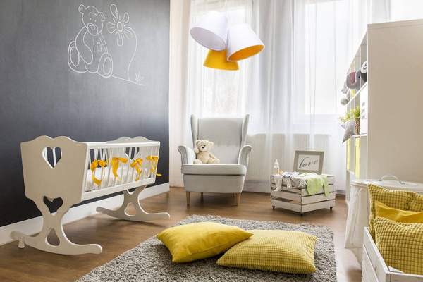 Lampa wisząca do pokoju dziecka biało- pomarańczowa  