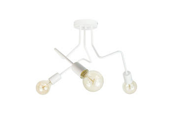 Lampa sufitowa do pokoju nastolatka biała w stylu loft Luna 3