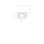 Lampa sufitowa BOX BLACK ES111 