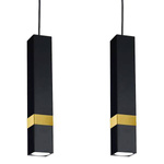 Nowoczesna lampa wisząca listwa VIDAR BLACK/GOLD 3xGU10 MLP6280