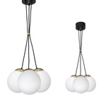 Nowoczesna lampa wisząca SUPEŁ SPARTA BLACK / GOLD MLP6499