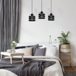 Lampa wisząca listwa LARS BLACK 3xE27