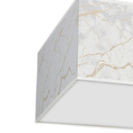 Kwadratowy plafon do salonu SENSO Black/Gold 50 cm 3xE27 | czarny złoty