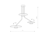 Lampa sufitowa regulowana DISK III sklejka GX53 | czarny brązowy