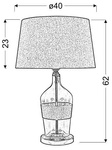Lampka stołowa beżowe płótno 25x47cm Eco 41-21519