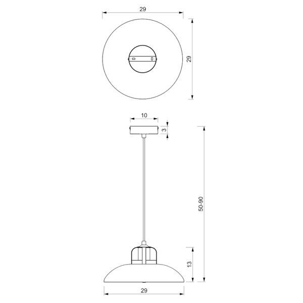 Lampa wisząca FELIX NAVY BLUE/GOLD 1xE27