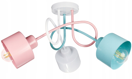 Lampa sufitowa do pokoju dziecka kolorowa Edison Loft 3