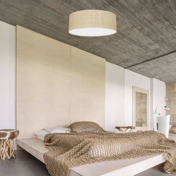 Lampa sufitowa MARSHALL, MLP7489, 60 cm, biały/rattan, 3x60W E27