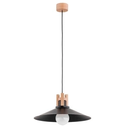 Lampa wisząca ALFA CEZUS DREWNIANA 1xE27 40cm | 60945