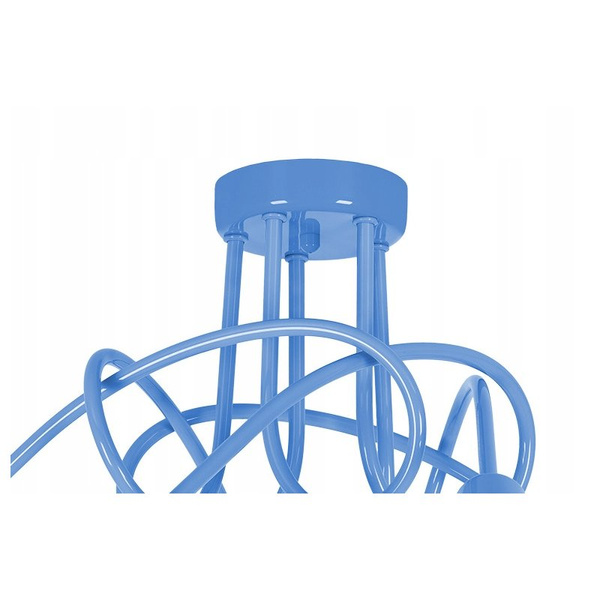 Lampa sufitowa do pokoju dziecka niebieska Magiczny Zawijas 5xE27 Led 