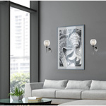 LAMPA SCIENNA KINKIET CANDELLUX OZZO 21-72184 CHROM KLOSZ BEZBARWNY