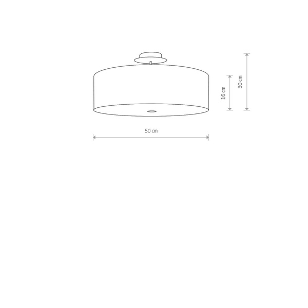 Lampa sufitowa VIVIANE BLACK plafon 50cm