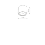 Lampa sufitowa/spot BIT WHITE S śr.11cm