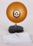 Lampa ścienna kinkiet 1X40W E27 czarny + złoty metal DISO 91-63410