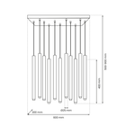 Lampa wisząca MONZA, MLP8844, czarna, 11x8W G9