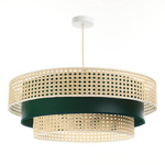 Lampa w stylu Boho Rotang z naturalnego ratanu- średnica 60 cm 