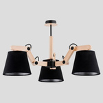 Rozłożysta lampa JOGA III drewno abażur