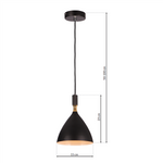 Nowoczesna lampa wisząca OTTO BLACK/GOLD 1xE27 ML6158