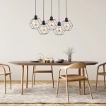 Lampa wisząca ALFA KOMBI CZARNA 5xE27 75cm | 63175