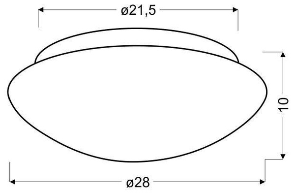 Plafon biały szklany do łazienki E27 60W 28cm Nina Candellux 13-74235