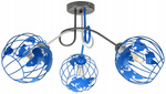 Lampa sufitowa do pokoju dziecięcego niebieskie abażury Globus 3