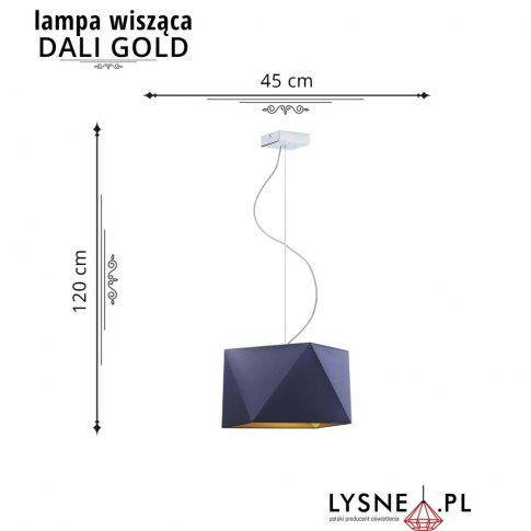 Nowoczesna lampa wisząca Diament Duży Gold złoty środek