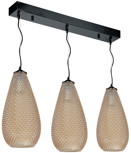 Lampa wisząca listwa kropla PETRA bursztynowy ML5483