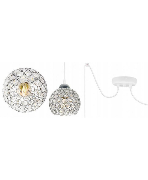  Lampa wisząca typu pająk szklane klosze 