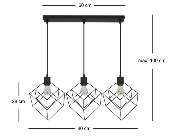 Lampa wisząca Moderno QUATRO LINE 3